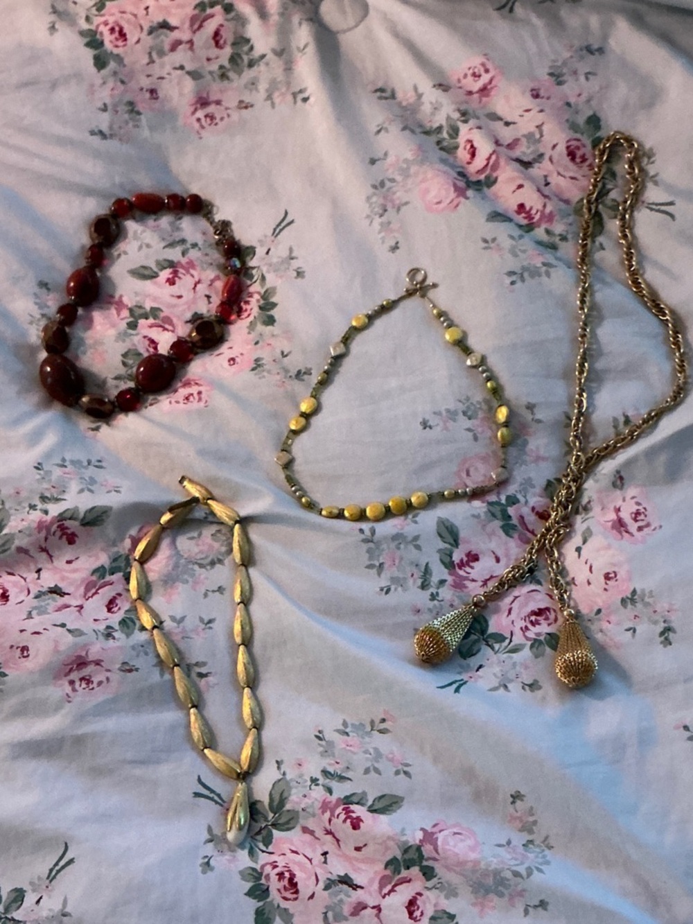 Gold-Tone Multi Necklace Set - Elegant Women's Jewelry